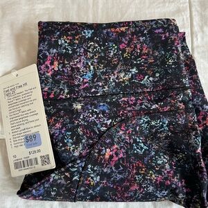 lululemon athletica Black Multicolor Speckled Leggings